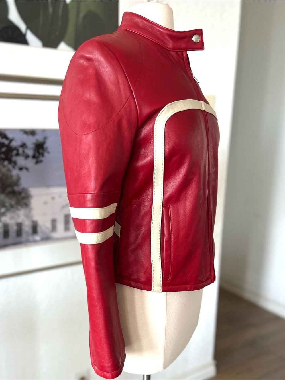 Wilson’s Maxima Cafe Racer Moto Biker Leather Jacket Sz M (READ) - Picture 3 of 16